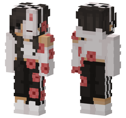 Half Masked Panda Minecraft Bedrock skin