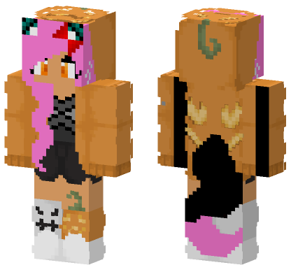 Halloween Kawaii Chan V2 Minecraft Bedrock skin