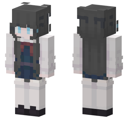 Hana School Uniform Minecraft Bedrock skin