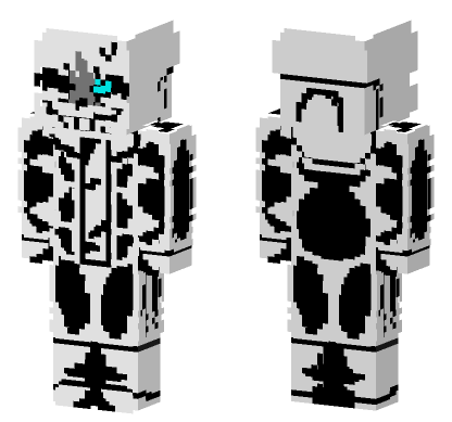 Hard Mode Sans Undertale Minecraft Bedrock skin