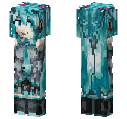 Hatsune Miku Minecraft Bedrock skin