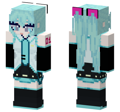 Hatsune Miku Skin Minecraft Bedrock skin