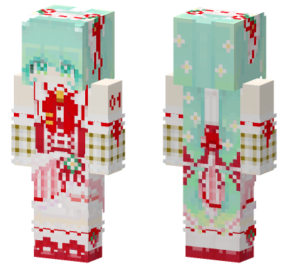 Hatsune Miku Skin Minecraft Bedrock skin