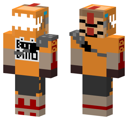 Haxsaurs Orange Dino Skin Minecraft Bedrock skin