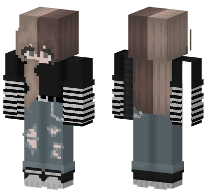 HD Aesthetic Outfit Minecraft Bedrock skin
