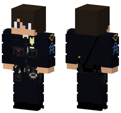 HD Skin Police Boy Minecraft Bedrock skin
