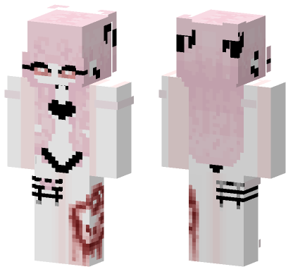 Hello Kitty Bloody Minecraft Bedrock skin