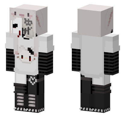 Hello Kitty Dino Shirt Minecraft Bedrock skin