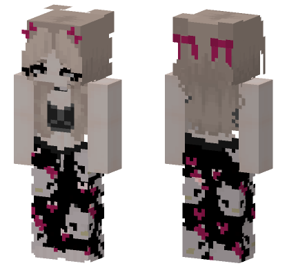Hello Kitty Matching Minecraft Bedrock skin