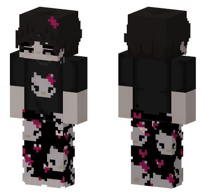 Hello Kitty Matching Boy Minecraft Bedrock skin