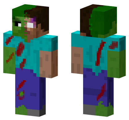 Herobrine Zombie Skin Minecraft Bedrock skin