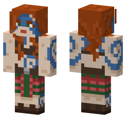Highland Warrior Minecraft Bedrock skin