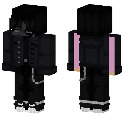 Hihihehe Black Outfit Minecraft Bedrock skin
