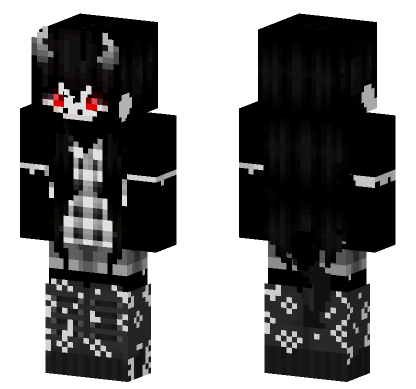 Hikko Black And White Minecraft Bedrock skin