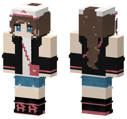 Hilda Pokemon Trainer Minecraft Bedrock skin