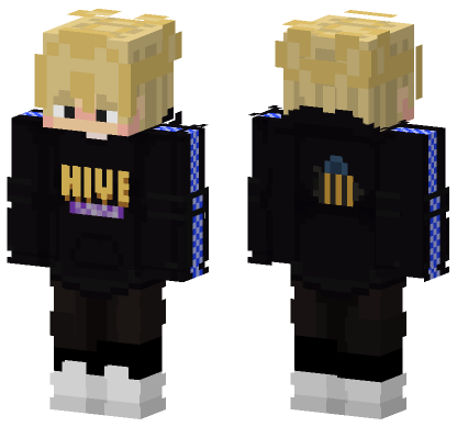 Hive Shirt Blonde Hair Minecraft Bedrock skin