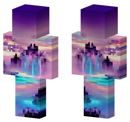 Holographic Sunset Outfit Minecraft Bedrock skin