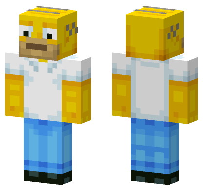 Homer Minecraft Bedrock skin