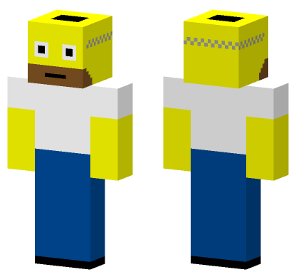Homer Simpson Minecraft Bedrock skin