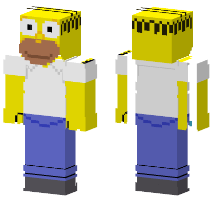 Homer Simpson Minecraft Bedrock skin