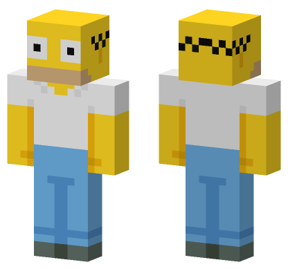 Homer Simpson Minecraft Bedrock skin
