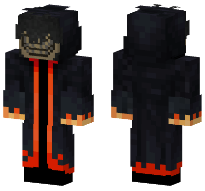 Hooded Figure Sun Moon Mask Minecraft Bedrock skin