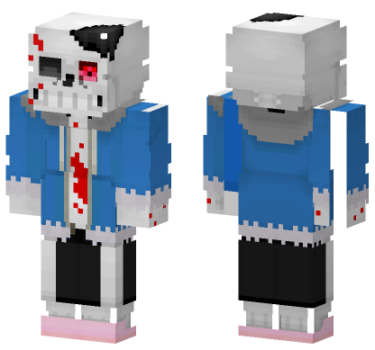 Horror Sans Minecraft Bedrock skin