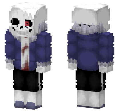 Horror Sans Undertale Minecraft Bedrock skin