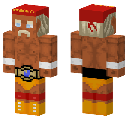 Hulk Hogan 5574122 Minecraft Bedrock skin