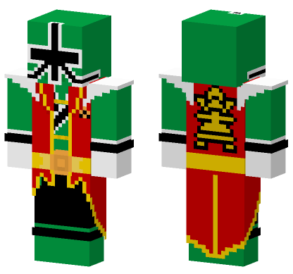 Hyper Shinken Green Minecraft Bedrock skin