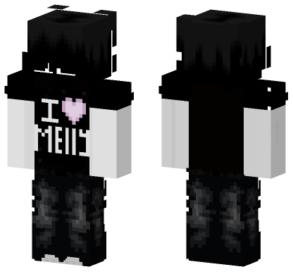 I Love Meily Skin Minecraft Bedrock skin