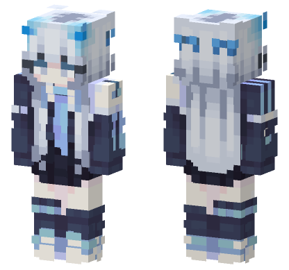 Ice Girl Skin Minecraft Bedrock skin