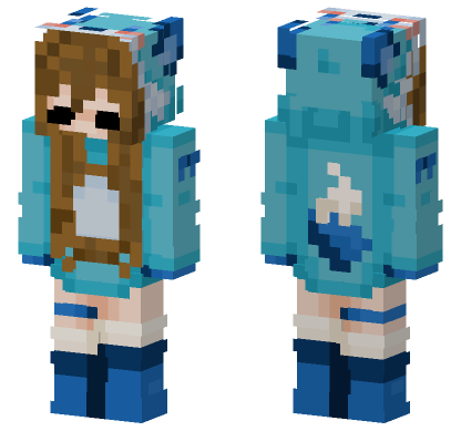 Icey Blue Outfit Minecraft Bedrock skin