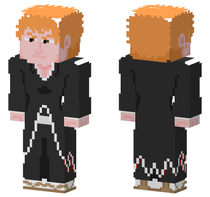 Ichigo Kurosaki Bleach Minecraft Bedrock skin