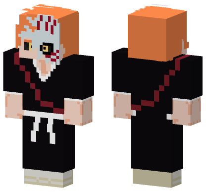 Ichigo Kurosaki Scara Hollow Minecraft Bedrock skin