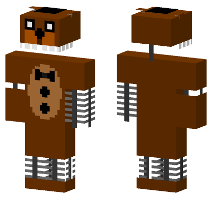 Ignited Freddy HD Minecraft Bedrock skin