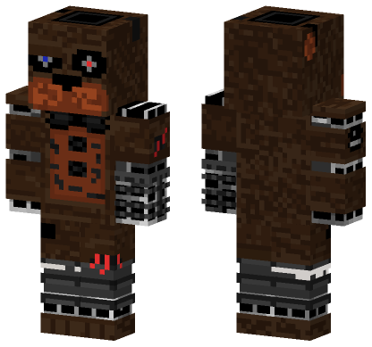 Ignited Freddy Skin Minecraft Bedrock skin