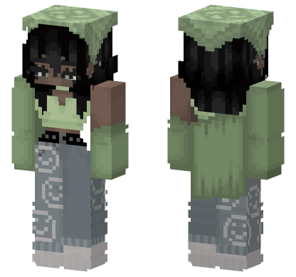 Indie Pastel Green Skinseed Minecraft Bedrock skin