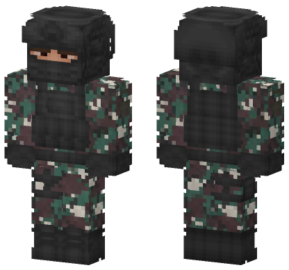 Indonesian Navy Seal Soldier Minecraft Bedrock skin