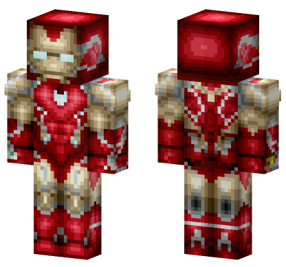 Infinity Stones Iron Man Mark 85 Minecraft Bedrock skin