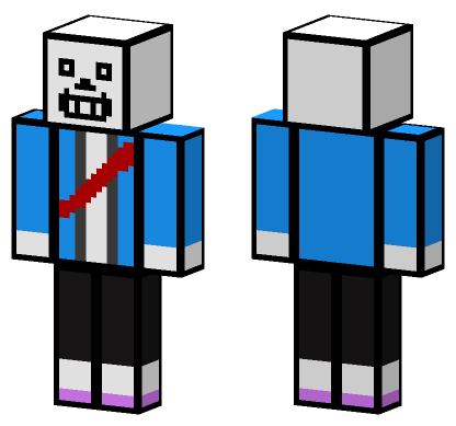 Injured Sans Skin Minecraft Bedrock skin