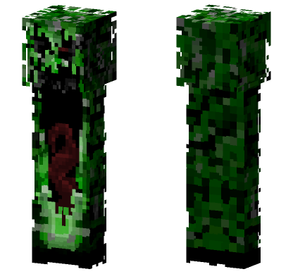 Intense Creeper Horror Minecraft Bedrock skin