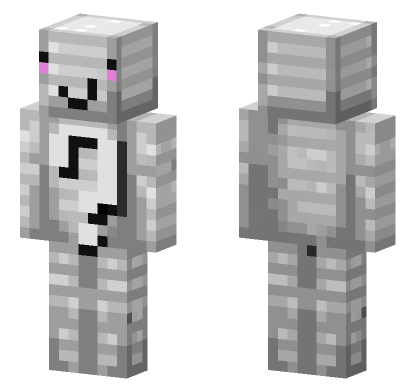 Iron Lucky Block Minecraft Bedrock skin