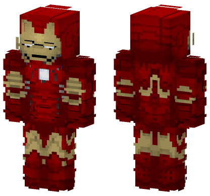 Iron Man Mark 3 Minecraft Bedrock skin
