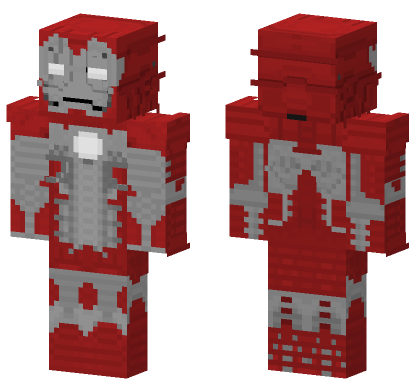 Iron Man Mark V Suit Minecraft Bedrock skin