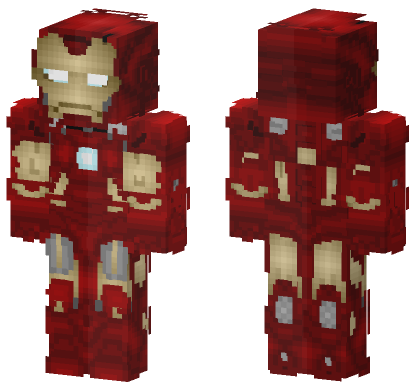 Iron Man Mark VII Minecraft Bedrock skin