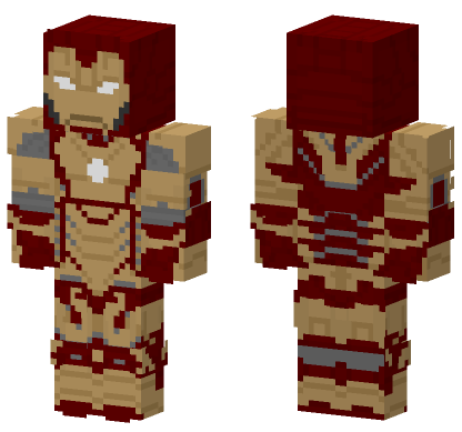 Iron Man Mk 42 Minecraft Bedrock skin