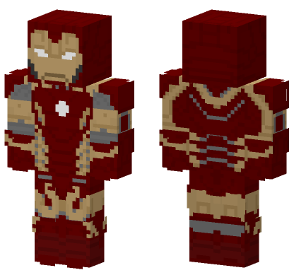 Iron Man Mk 43 Minecraft Bedrock skin