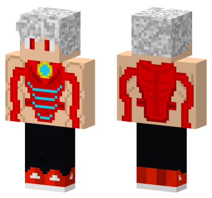 Iron Man Partial Suit Minecraft Bedrock skin