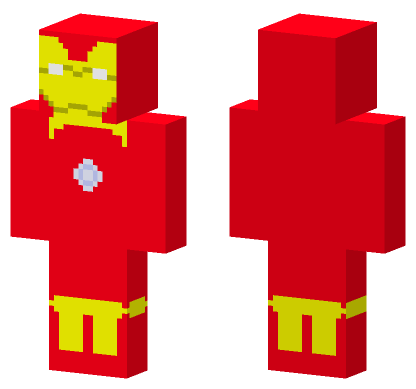 Iron Man Suit Minecraft Bedrock skin